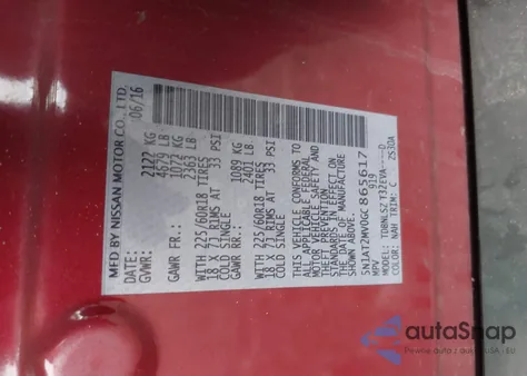 2016 Nissan Rogue Sl from USA, damaged, VIN 5N1AT2MV0GC865617